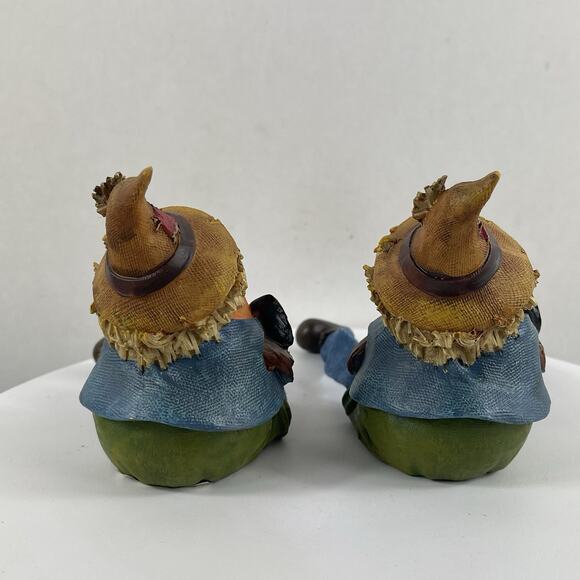 (2) Halloween Pumpkin in Jeans Figurine Shelf Sitter 3.5" Whimsical Decor - Picture 4 of 8